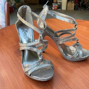 Carlos Santana silver sandals